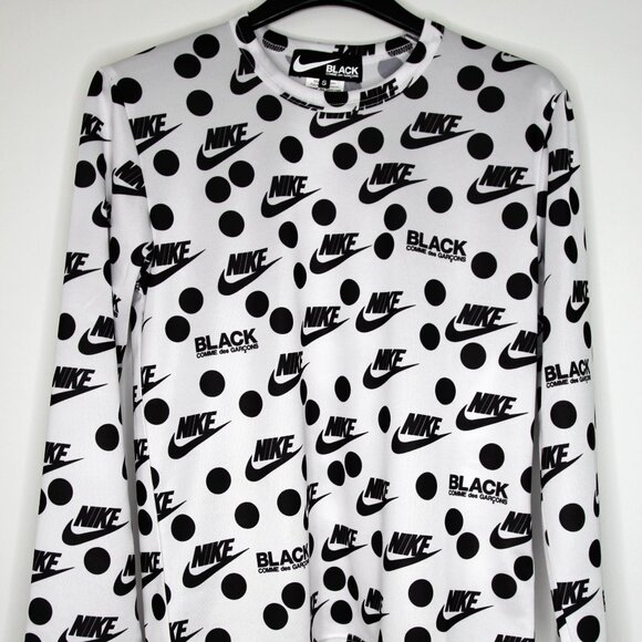 BNWT AW20 COMME DES GARCONS BLACK x NIKE LS TSHIRT JERSEY S - Picture 2 of 14